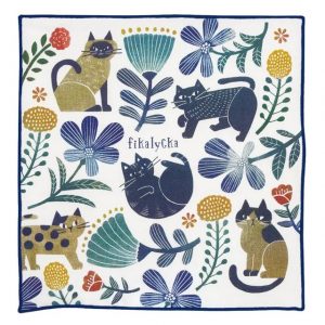 Concept Japan - Fikalycka Handkerchief (Cat & Fruits)